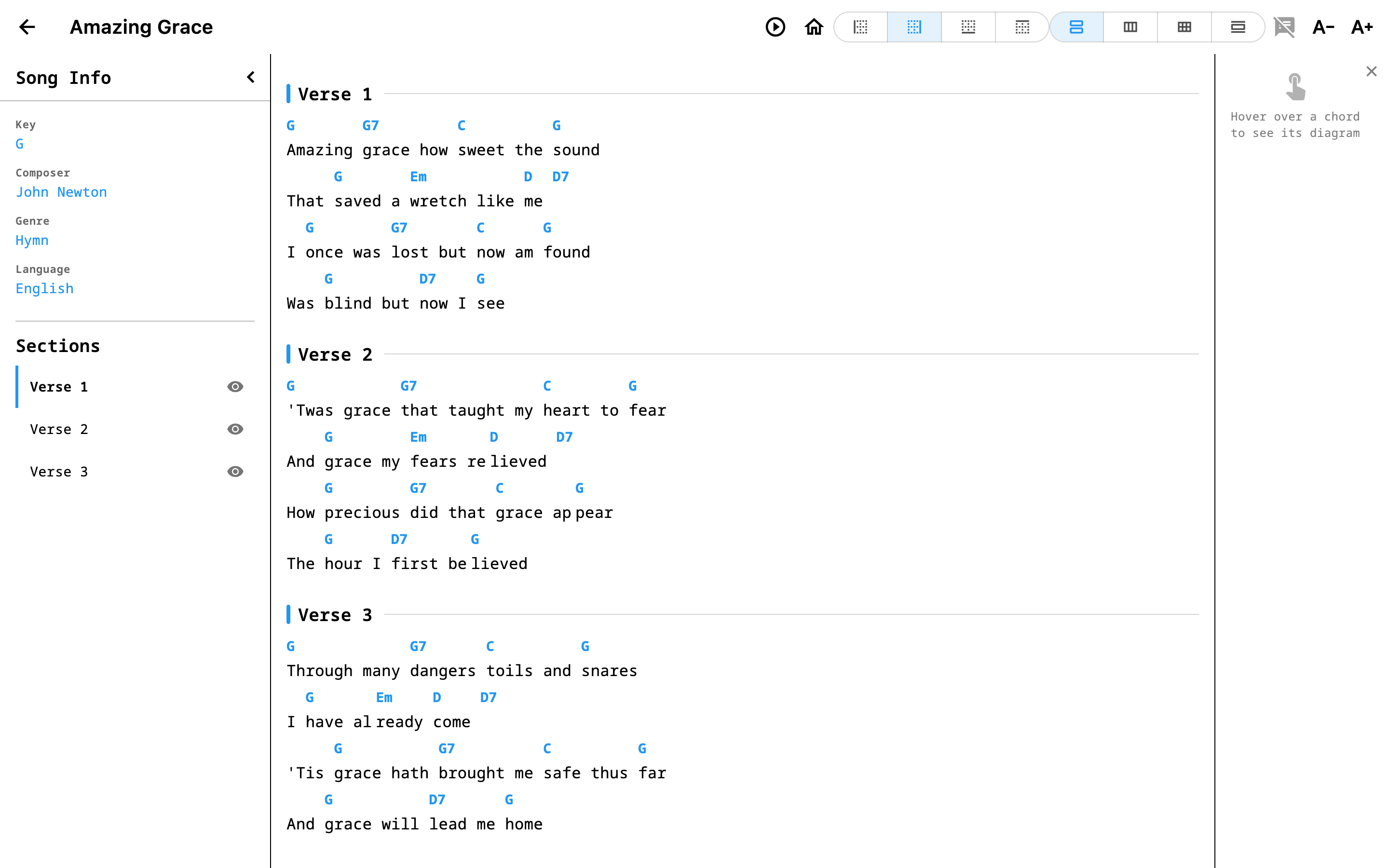 Song viewer — light